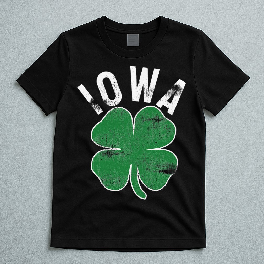 St Patrick's Day Shamrock Iowa Irish Saint Paddy's Gift T-Shirt