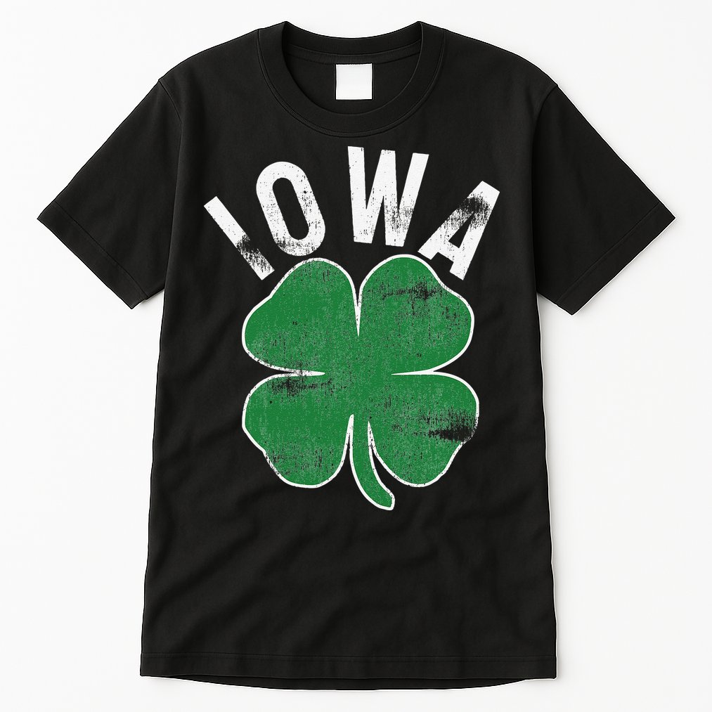 St Patrick's Day Shamrock Iowa Irish Saint Paddy's Gift Tall T-Shirt