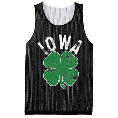 St Patrick's Day Shamrock Iowa Irish Saint Paddy's Gift Mesh Reversible Basketball Jersey Tank