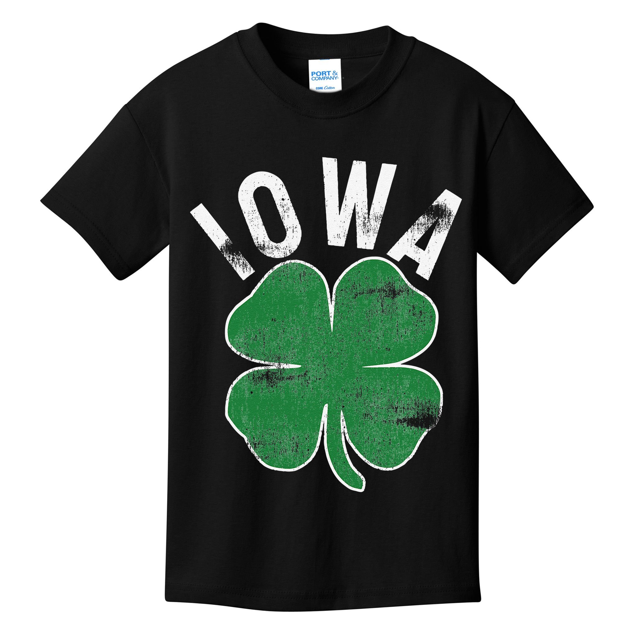St Patrick's Day Shamrock Iowa Irish Saint Paddy's Gift Kids T-Shirt