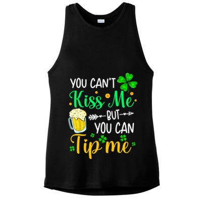 St Patrick's Day Lucky Shamrock Waitress Bartender Waiter Great Gift Ladies PosiCharge Tri-Blend Wicking Tank