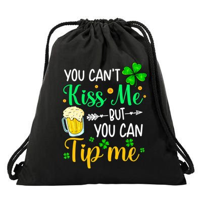 St Patrick's Day Lucky Shamrock Waitress Bartender Waiter Great Gift Drawstring Bag