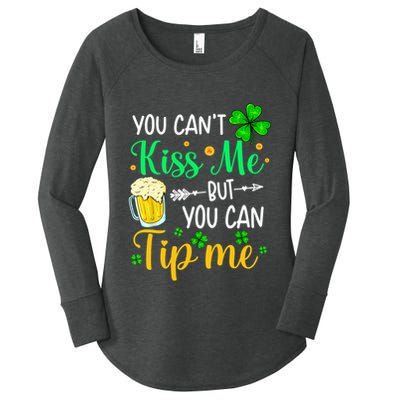 St Patrick's Day Lucky Shamrock Waitress Bartender Waiter Great Gift Women's Perfect Tri Tunic Long Sleeve Shirt