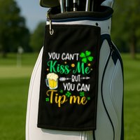 St Patrick's Day Lucky Shamrock Waitress Bartender Waiter Great Gift Golf Towel