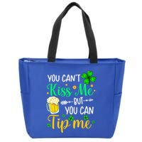 St Patrick's Day Lucky Shamrock Waitress Bartender Waiter Great Gift Zip Tote Bag