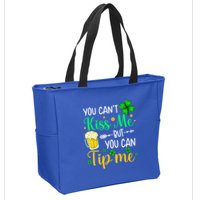 St Patrick's Day Lucky Shamrock Waitress Bartender Waiter Great Gift Zip Tote Bag