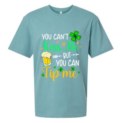 St Patrick's Day Lucky Shamrock Waitress Bartender Waiter Great Gift Sueded Cloud Jersey T-Shirt