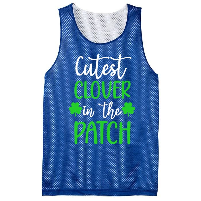 St Patricks Day Cutest Clover In The Patch Cool Gift Mesh Reversible Basketball Jersey Tank