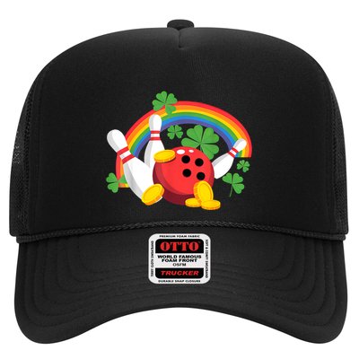 St PatrickS Day Funny Bowling Balls Shamrock Leprechaun Gift Trucker Hat