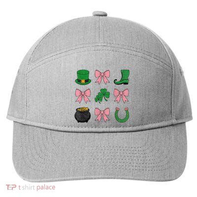 St Patricks Day Lucky Clover Green Charm Irish 7-Panel Snapback Hat
