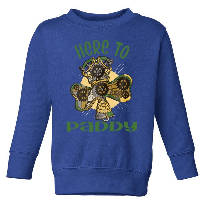 St Patrick's Day Irish Steampunk Shamrock Here To Paddy Gift Toddler Sweatshirt