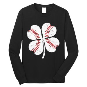 St Patricks Day Shamrock Baseball Saint Paddy's Long Sleeve Shirt