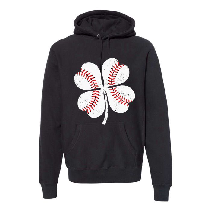 St Patricks Day Shamrock Baseball Saint Paddy's Premium Hoodie