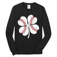 St Patricks Day Shamrock Baseball Saint Paddy's Tall Long Sleeve T-Shirt