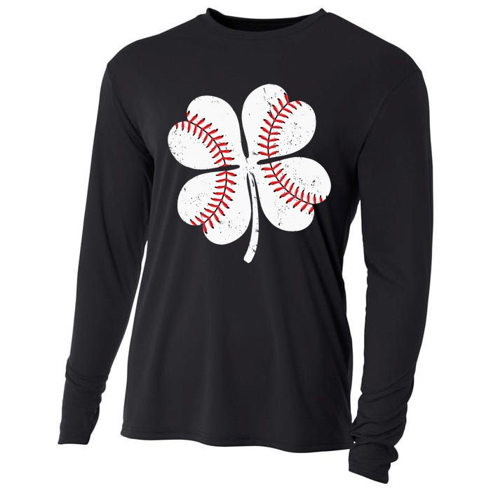 St Patricks Day Shamrock Baseball Saint Paddy's Cooling Performance Long Sleeve Crew