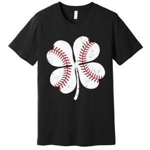 St Patricks Day Shamrock Baseball Saint Paddy's Premium T-Shirt