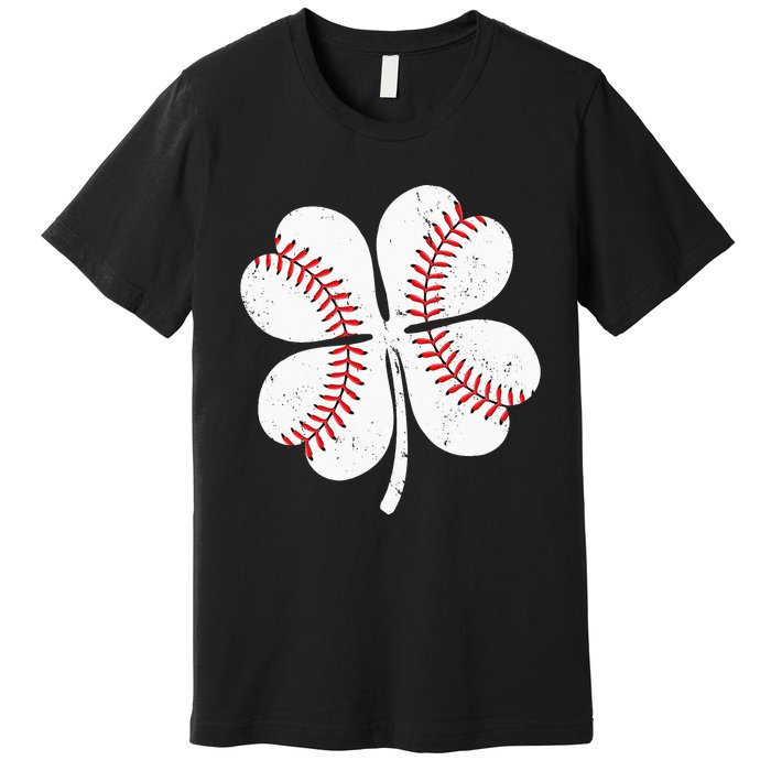 St Patricks Day Shamrock Baseball Saint Paddy's Premium T-Shirt