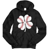 St Patricks Day Shamrock Baseball Saint Paddy's Tie Dye Hoodie