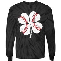 St Patricks Day Shamrock Baseball Saint Paddy's Tie-Dye Long Sleeve Shirt