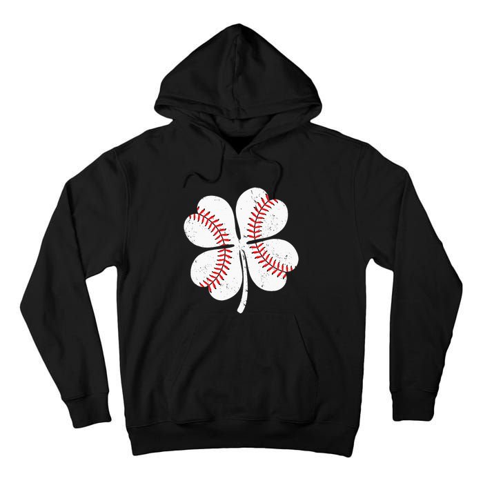 St Patricks Day Shamrock Baseball Saint Paddy's Tall Hoodie