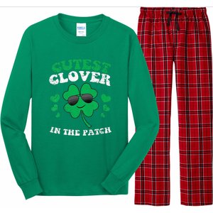 St Patricks Day Cutest Clover In The Patch Long Sleeve Pajama Set