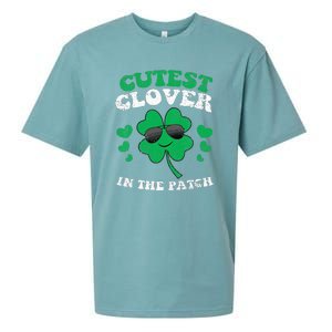 St Patricks Day Cutest Clover In The Patch Sueded Cloud Jersey T-Shirt