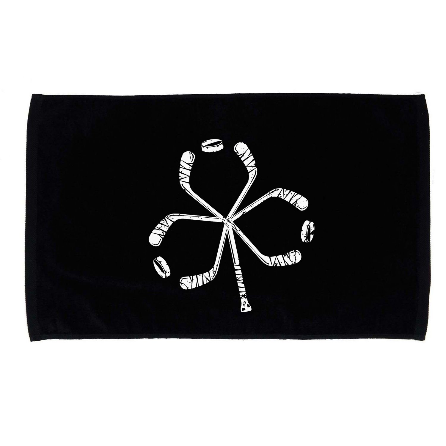 St Patricks Day Hockey Shamrock Vintage Stick Saint Paddy's Microfiber Hand Towel