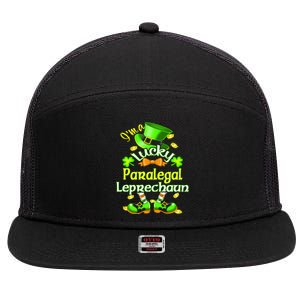 St Patrick's Day Paralegal Costume I'm A Lucky Leprechaun Funny Gift 7 Panel Mesh Trucker Snapback Hat