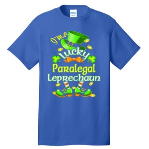 St Patrick's Day Paralegal Costume I'm A Lucky Leprechaun Funny Gift Tall T-Shirt