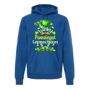 St Patrick's Day Paralegal Costume I'm A Lucky Leprechaun Funny Gift Premium Hoodie