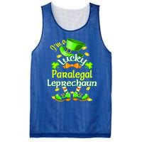 St Patrick's Day Paralegal Costume I'm A Lucky Leprechaun Funny Gift Mesh Reversible Basketball Jersey Tank