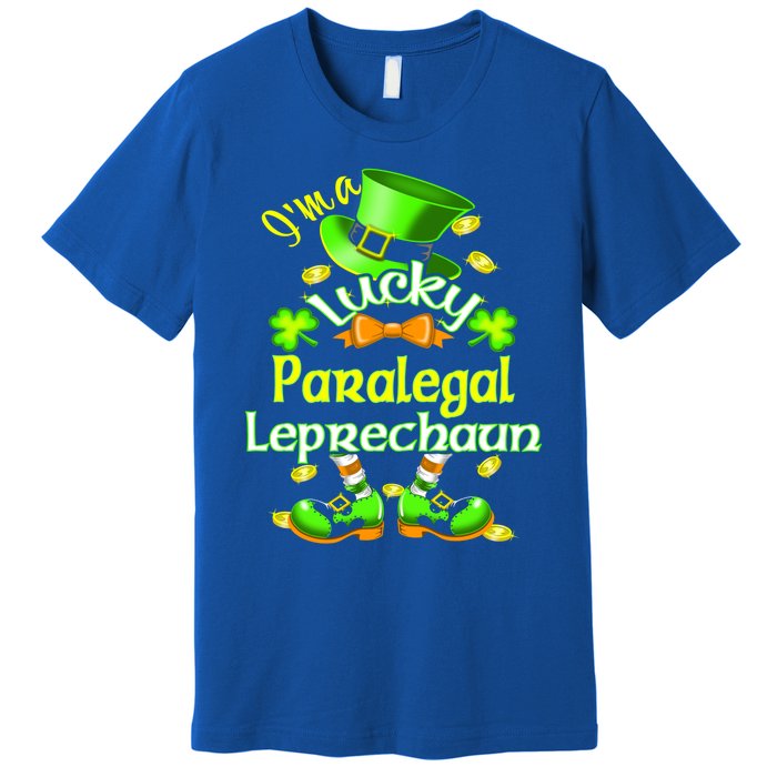 St Patrick's Day Paralegal Costume I'm A Lucky Leprechaun Funny Gift Premium T-Shirt