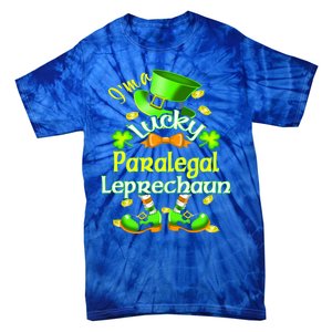 St Patrick's Day Paralegal Costume I'm A Lucky Leprechaun Funny Gift Tie-Dye T-Shirt