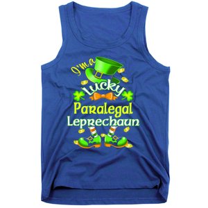 St Patrick's Day Paralegal Costume I'm A Lucky Leprechaun Funny Gift Tank Top