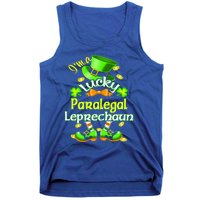 St Patrick's Day Paralegal Costume I'm A Lucky Leprechaun Funny Gift Tank Top