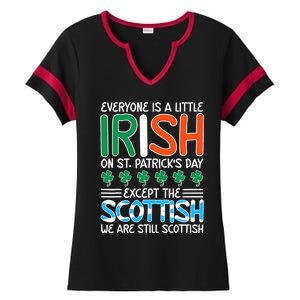 St. Patrick's Day Irish Flag Scottish Shamrock Funny Joke Ladies Halftime Notch Neck Tee