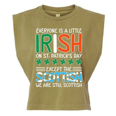 St. Patrick's Day Irish Flag Scottish Shamrock Funny Joke Garment-Dyed Women's Muscle Tee