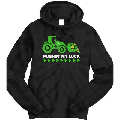 St Patrick's Day Pushing My Luck Monster Truck Tie Dye Hoodie