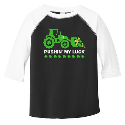 St Patrick's Day Pushing My Luck Monster Truck Toddler Fine Jersey T-Shirt