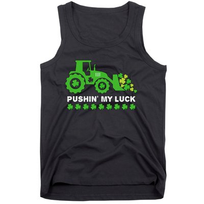 St Patrick's Day Pushing My Luck Monster Truck Tank Top