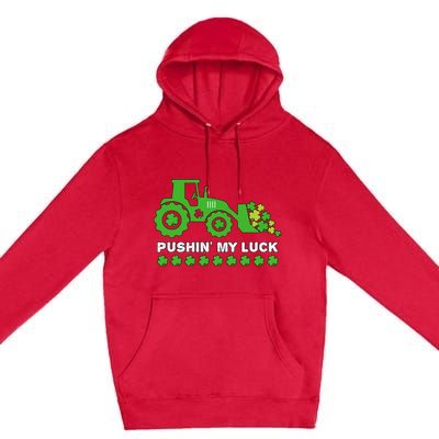 St Patrick's Day Pushing My Luck Monster Truck Premium Pullover Hoodie