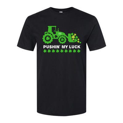 St Patrick's Day Pushing My Luck Monster Truck Softstyle CVC T-Shirt