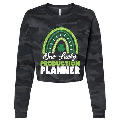 St Patricks Day One Lucky Production Planner Funny Gift Cropped Pullover Crew