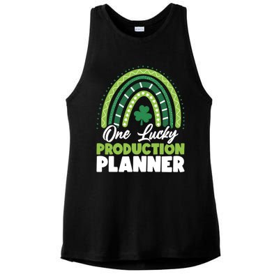 St Patricks Day One Lucky Production Planner Funny Gift Ladies PosiCharge Tri-Blend Wicking Tank