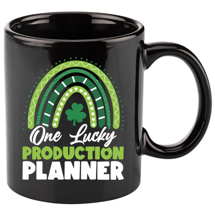 St Patricks Day One Lucky Production Planner Funny Gift 11oz C Handle Ceramic Mug