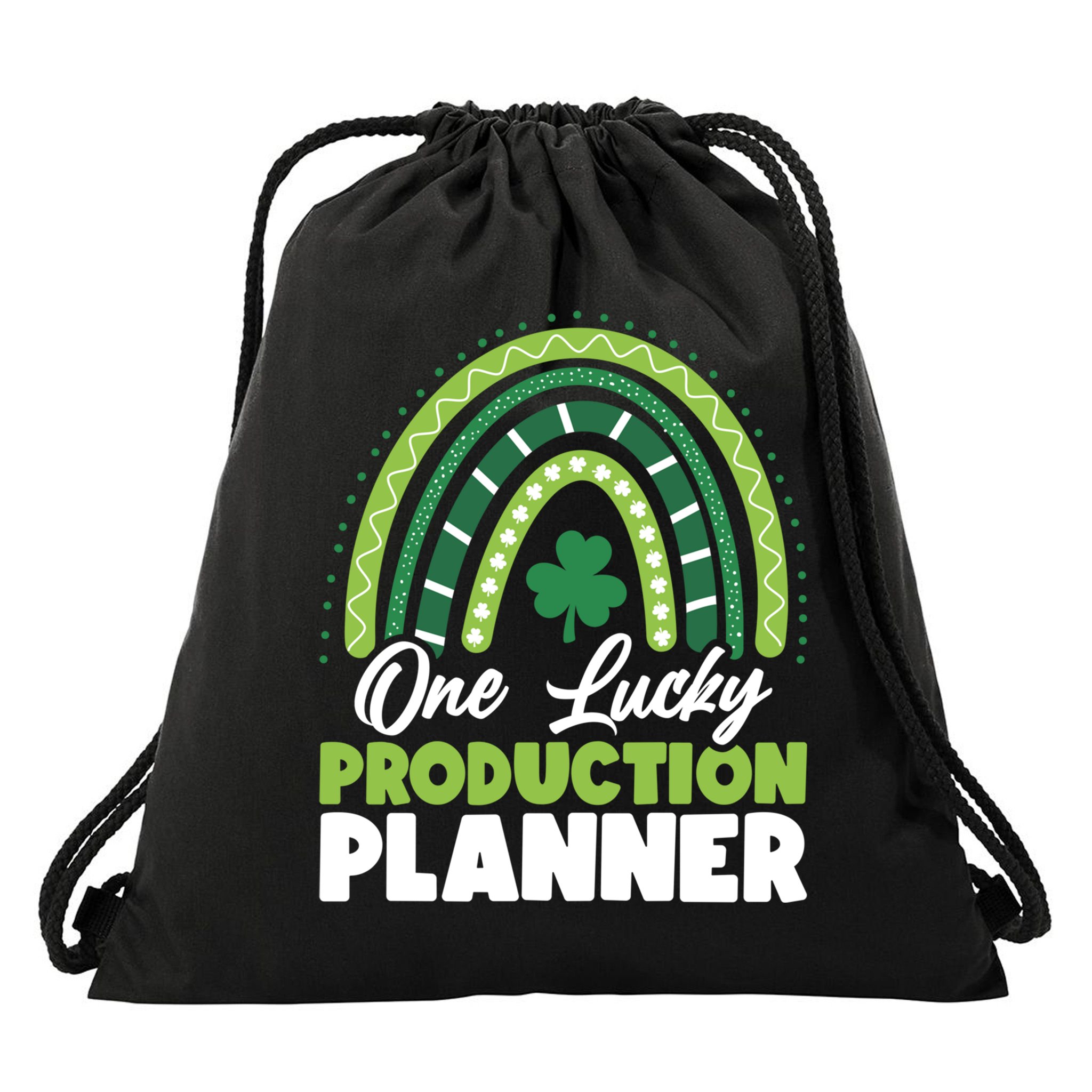 St Patricks Day One Lucky Production Planner Funny Gift Drawstring Bag