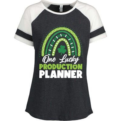 St Patricks Day One Lucky Production Planner Funny Gift Enza Ladies Jersey Colorblock Tee