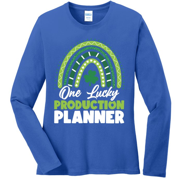 St Patricks Day One Lucky Production Planner Funny Gift Ladies Long Sleeve Shirt