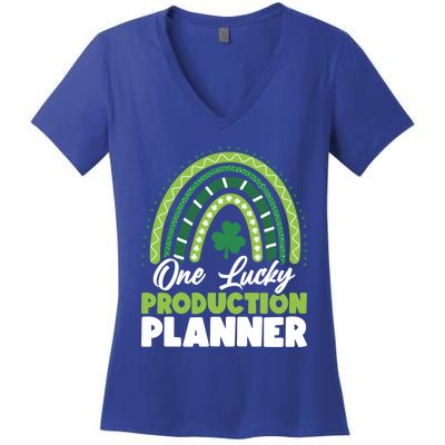 St Patricks Day One Lucky Production Planner Funny Gift Women's V-Neck T-Shirt