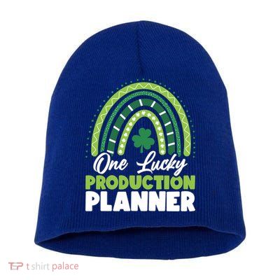 St Patricks Day One Lucky Production Planner Funny Gift Short Acrylic Beanie